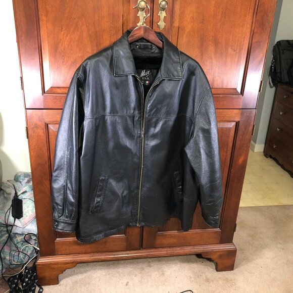 Vintage Max USA Black Leather Jacket XXL Removable Liner Included - Picture 15 of 16